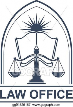 EPS Illustration - Lega center or law office icon with scale ...