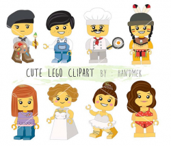 Cute Lego clipart : Instant Download PNG file - 300 dpi ...