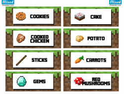Ultimate Minecraft party printable food labels - Mixedstew.com ...