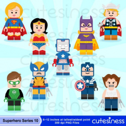 Superhero Digital Clipart Lego Clipart Lego by Cutesiness on ...