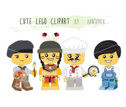 Cute Lego clipart : Instant Download PNG file - 300 dpi ...