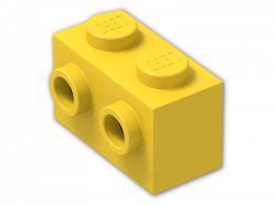 Brick 1 x 2 with Two Studs on One Side 11211 - Bright Yellow