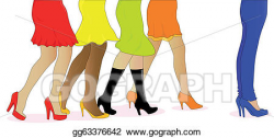 Vector Clipart - Womens legs. Vector Illustration gg63376642 ...