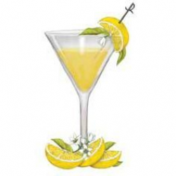 lemon drop martini clipart | Lemon in 2019 | Recipe drawing ...