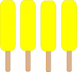 4 Lemon Yellow Single Popsicle Clip Art at Clker.com - vector clip ...