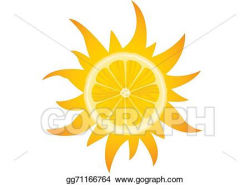 Drawing - Lemon slice. Clipart Drawing gg71166764 - GoGraph