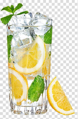 Lemonade Lemon-lime drink Water, Lemon Ice, slice lemons in ...