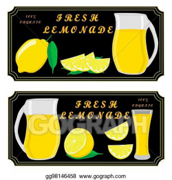 EPS Vector - The theme lemonade. Stock Clipart Illustration ...