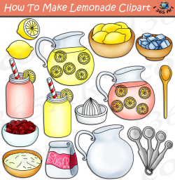How To Make Lemonade Clipart Set Download