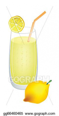 Vector Stock - Glass of lemon juice and fresh lemons ...