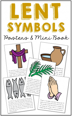 LENT Symbols Posters, Coloring Pages, and Mini Book, Easter ...
