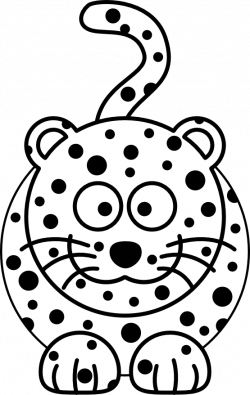 28+ Collection of Cute Leopard Clipart Black And White | High ...