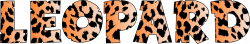 Clipart - Leopard Typography 2