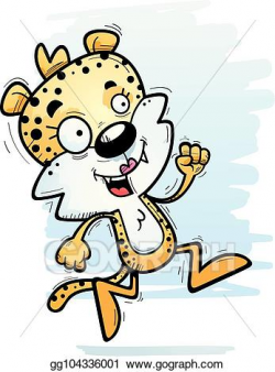 Vector Stock - Cartoon female leopard running. Clipart ...