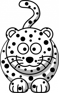 clipartist.net » Clip Art » leopard black white line super duper SVG