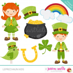 Leprechaun Kids Cute Digital Clipart - Commercial Use OK - St. Patricks Day  Graphics, St. Patricks Day Clipart