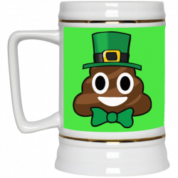 Leprechaun Poop Emoji Funny St. Patrick's Day Mug Cup Coffee Beer ...