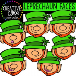 Leprechaun Faces {Creative Clips Digital Clipart} | Creative ...