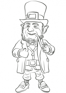 Leprechaun coloring page | Free Printable Coloring Pages