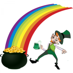 Leprechaun and Rainbow clipart, cliparts of Leprechaun and ...