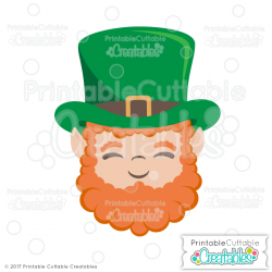 Cute Leprechaun Face SVG File | holiday | Svg files for ...