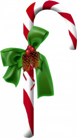 Candy cane clip art with pine cones | Clip Art Holiday Scrapbook ...