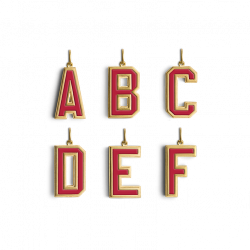 Letter Pendant with Enamel - Jane Kønig A/S