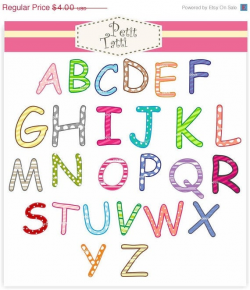 ON SALE capital letters Digital clipart - alphabet A-Z clip art, capital  letters, Instant download
