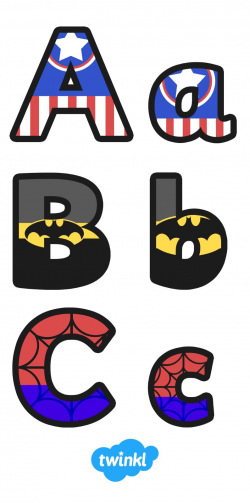 Superhero Alphabet Display Letter … | Pre-k 4/5 Class ...