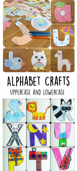 cute alphabet crafts for both uppercase and lowercase letters | Fun ...