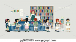 Vector Art - School library. EPS clipart gg96233523 - GoGraph