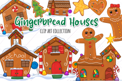 Gingerbread Houses Clip Art Collection | CHRISTMAS ...