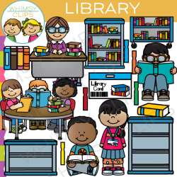 At The Library Clip Art , Images & Illustrations | Whimsy Clips