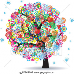 EPS Vector - The tree of life. Stock Clipart Illustration ...