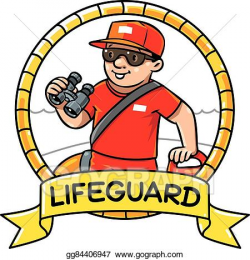 Vector Art - Funny lifeguard. emblem. profession abc series ...