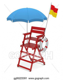 Drawing - Lifeguard chair. Clipart Drawing gg95223391 - GoGraph