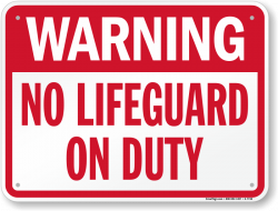 swimmingpoolsigns warning no lifeguard on duty sign 24 x 18 ...