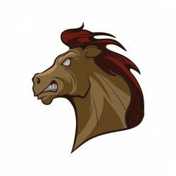 Printed vinyl Angry Horse Head | Stickers Factory