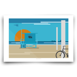 Custom Lifeguard Tower Graphic Print – OsoPorto