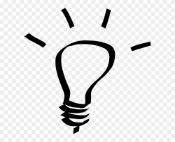 Idea Clipart Lighbulb - Light Bulb Clip Art Black And White ...