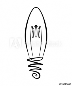 Light bulb vector image, hand drawn lightbulb usable as logo ...