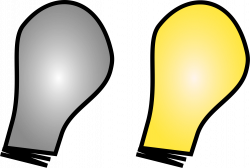 Clipart - Simple Light Bulb on/off