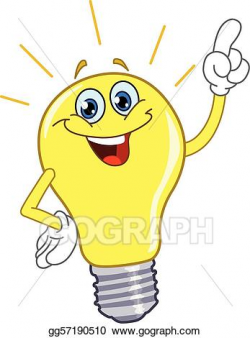 Vector Stock - Cartoon light bulb. Clipart Illustration ...