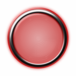 Clipart - Red Button with Internal Light and Glowing Bezel