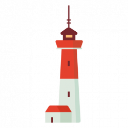 Flat lighthouse illustration - Transparent PNG & SVG vector
