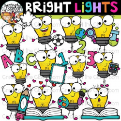 Bright Lights Clipart {Lightbulb Clipart}