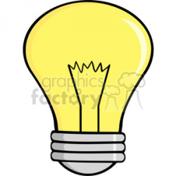 6002 Royalty Free Clip Art Cartoon Light Bulb clipart. Royalty-free clipart  # 389130