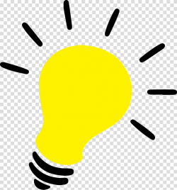 Lightbulb illustration, Thumb Technology Yellow , Light Bulb ...