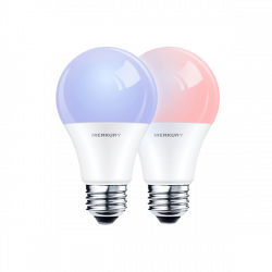 2-Pack: Merkury Color LED WiFi Bulbs