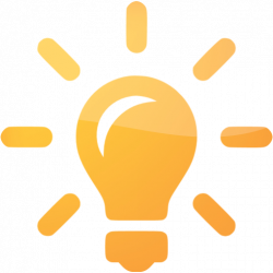 Orange light bulb, idea icon #12411 - Free Icons and PNG Backgrounds